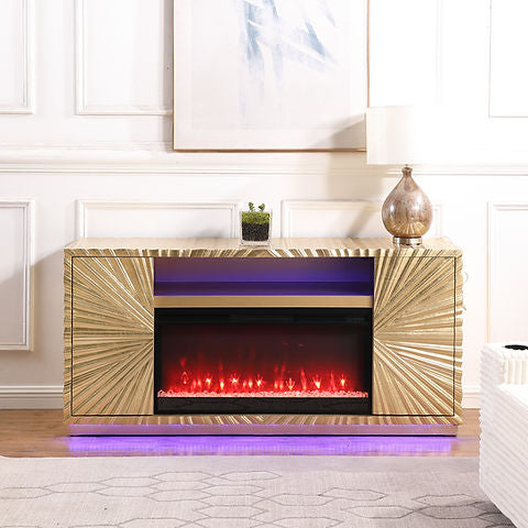 Helios Gold Leaf Fireplace