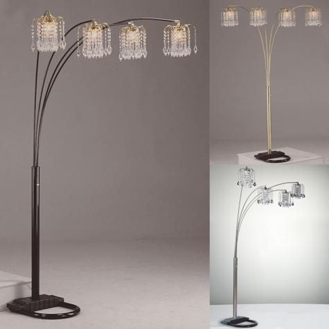 4893-ALL RAIN DROP ARC FLOOR LAMP